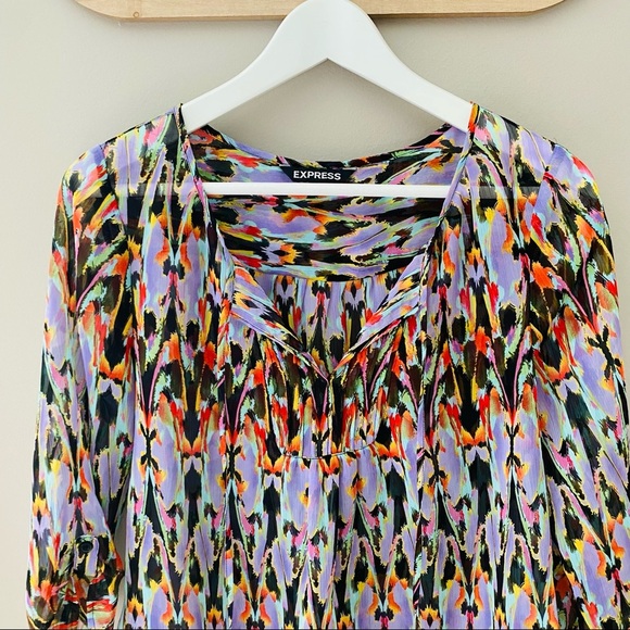 Express Pullover Blouse Sz XS - Picture 2 of 11